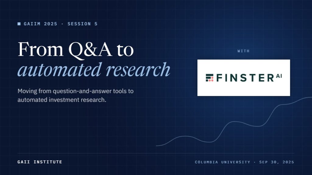 GAIIM 2025: From Simple Q&A to Automated Investment Research