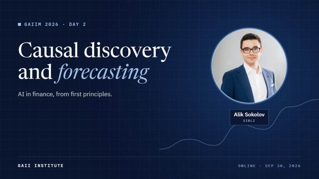 GAIIM 2026: Causal discovery and forecasting, Alik Sokolov of Sibli