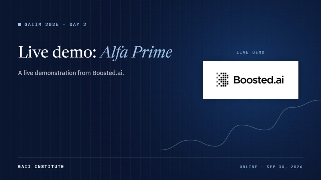 GAIIM 2026: Live demonstration: Alfa Prime