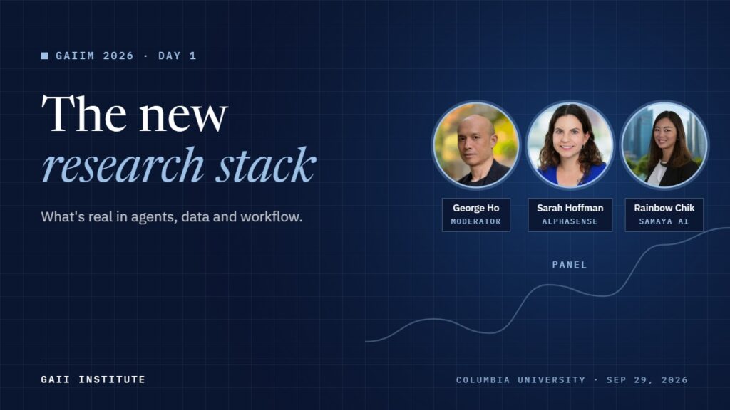 GAIIM 2026: The new research stack: what's real in agents, data and workflow