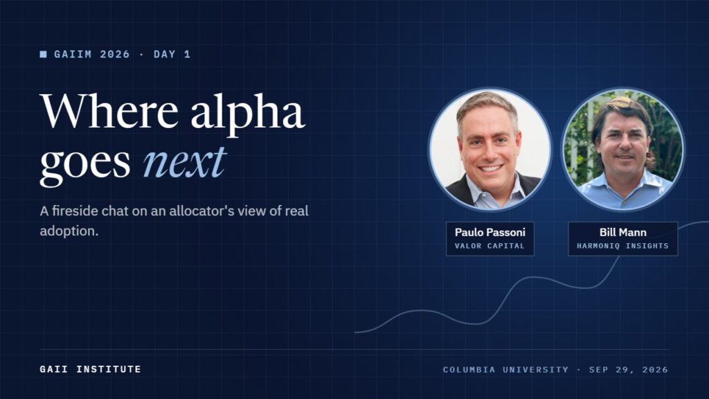 GAIIM 2026: Where alpha goes next: an allocator's view of real adoption